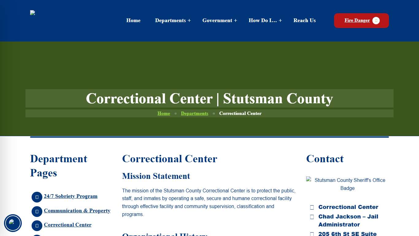 Correctional Center Stutsman County